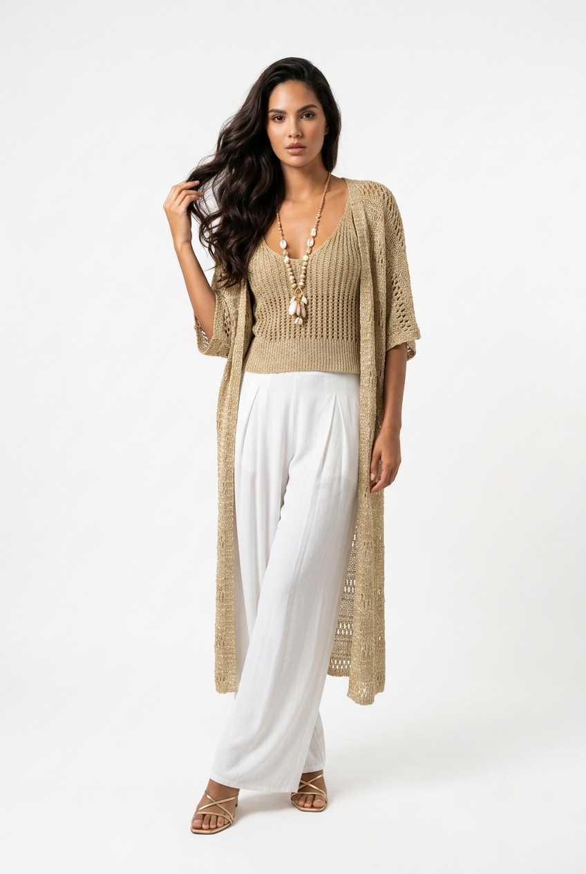 Knitted top Gold