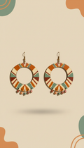 Gemstone Drop Earrings In Brass